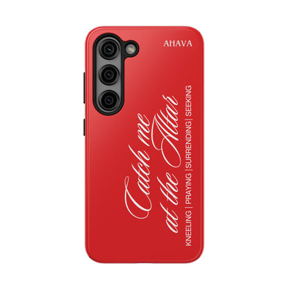 "Catch Me at the Altar" Red Phone Case