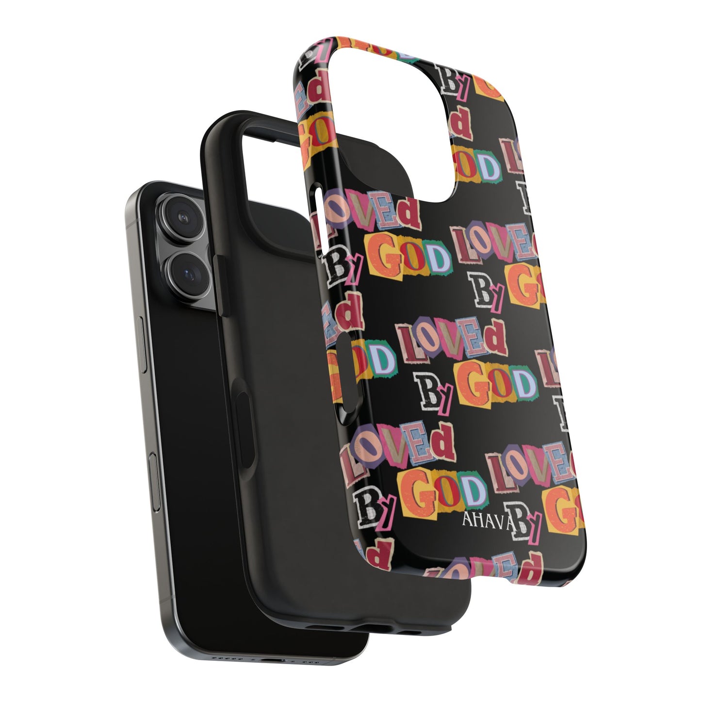 "Loved by God" Black Phone Case