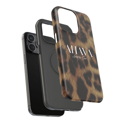 Leopard Print Ahava Phone Case