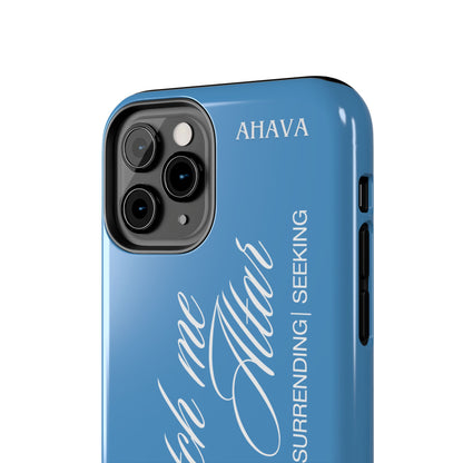 "Catch Me at the Altar" Light Blue Phone Case