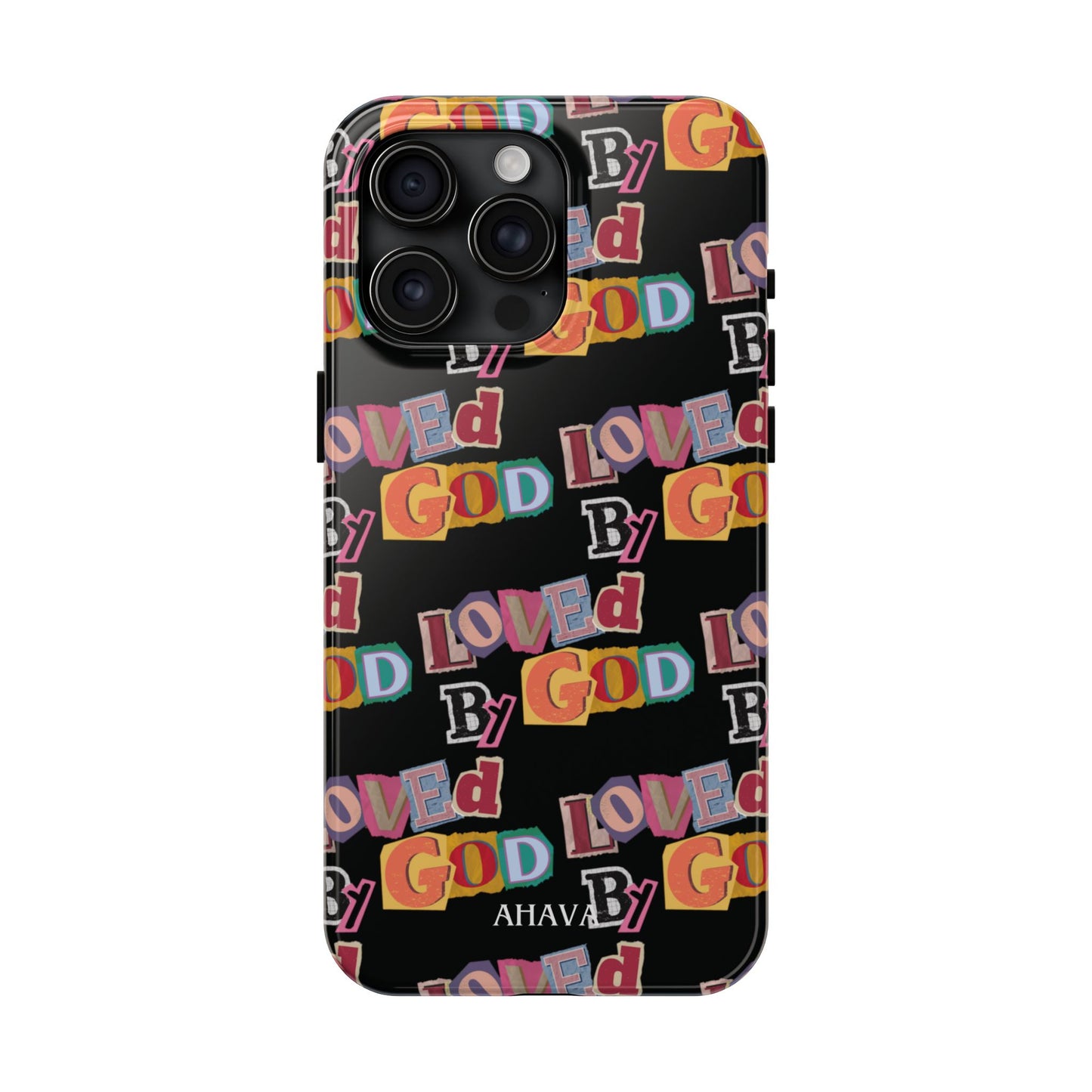 "Loved by God" Black Phone Case