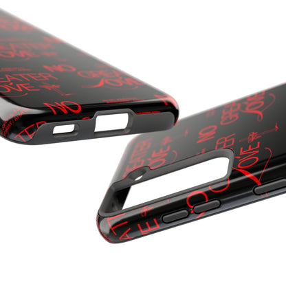 "No Greater Love" Red Phone Case
