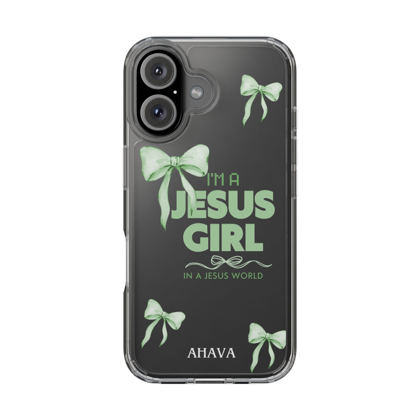 I'm a Jesus Girl Phone Case | Christian Aesthetic Gift for Her | Clear Shockproof Tough Case