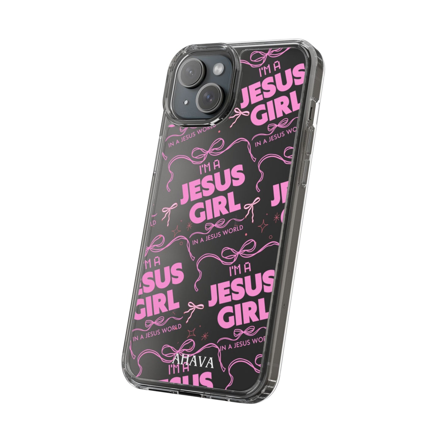 I'm a Jesus Girl Pink Case -Clear
