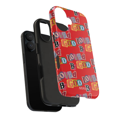 "Loved by God" Red Phone Case