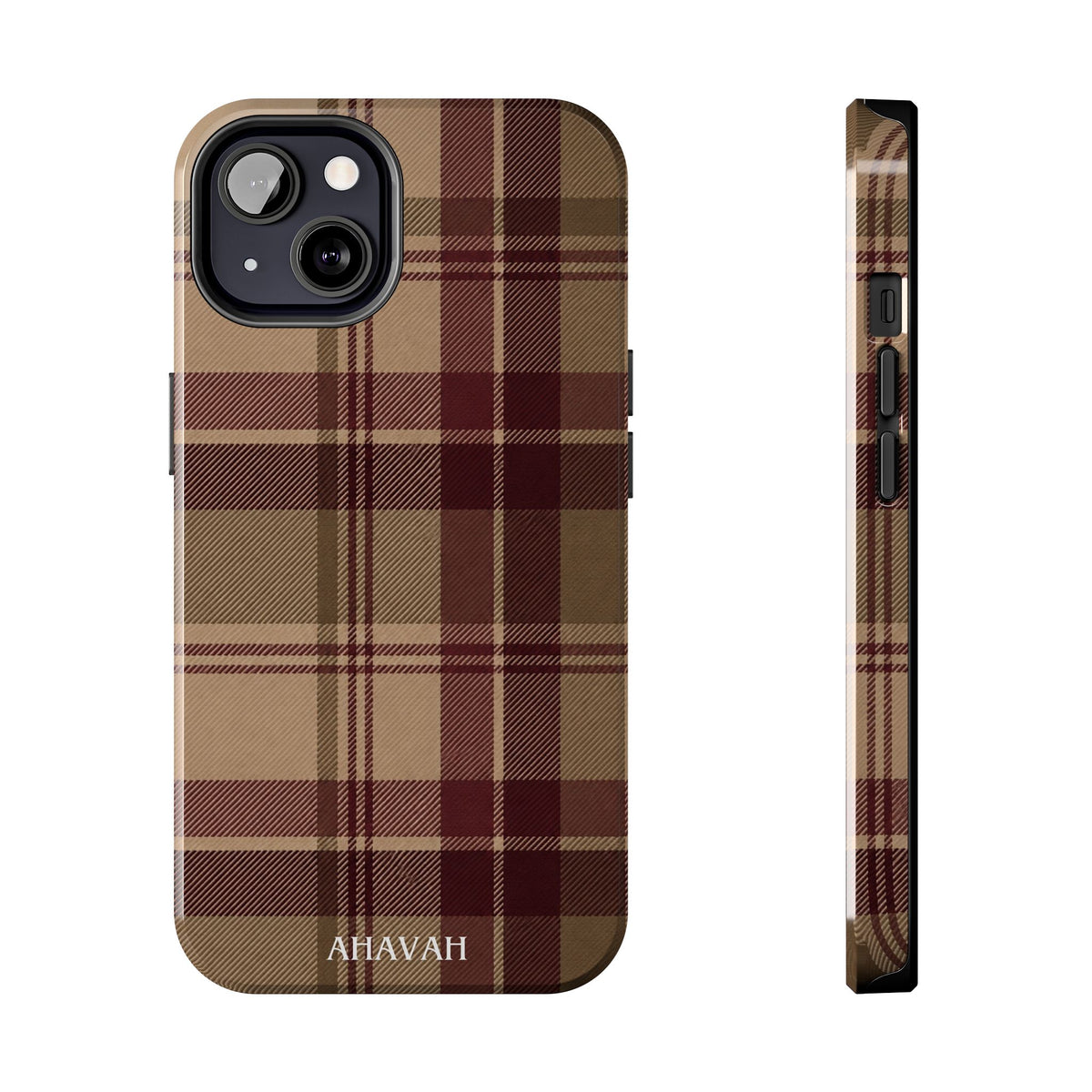 Covenant Comfort | Burgundy Plaid Tough Phone Case