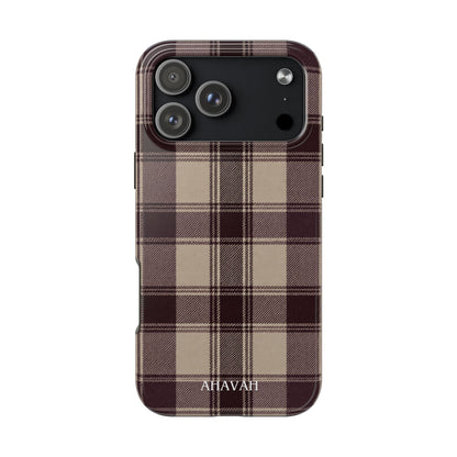 Abba’s Embrace | Warm Teddy Plaid Phone Case
