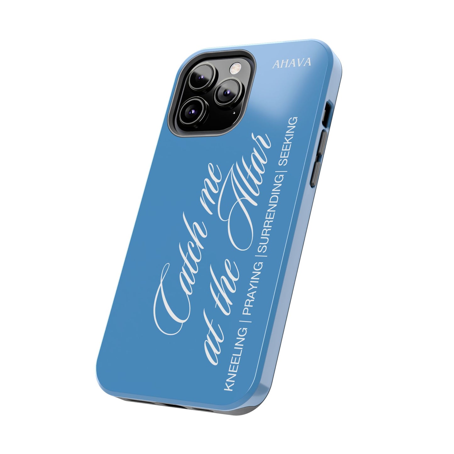 "Catch Me at the Altar" Light Blue Phone Case