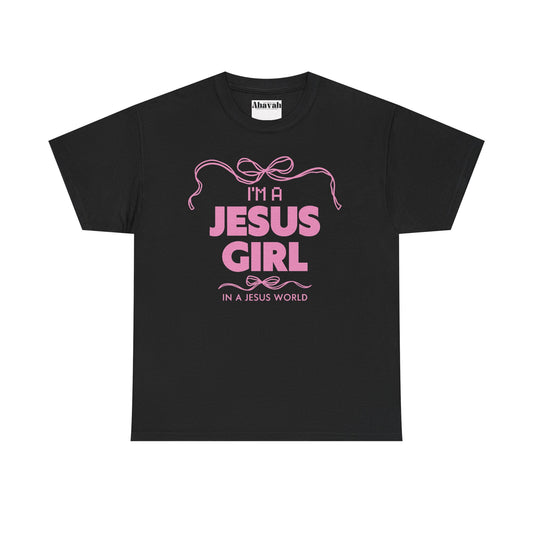 Jesus girl in a Jesus World Tee
