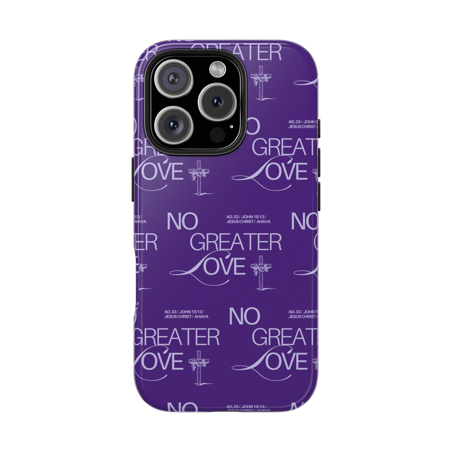 "No Greater Love" Purple Phone Case