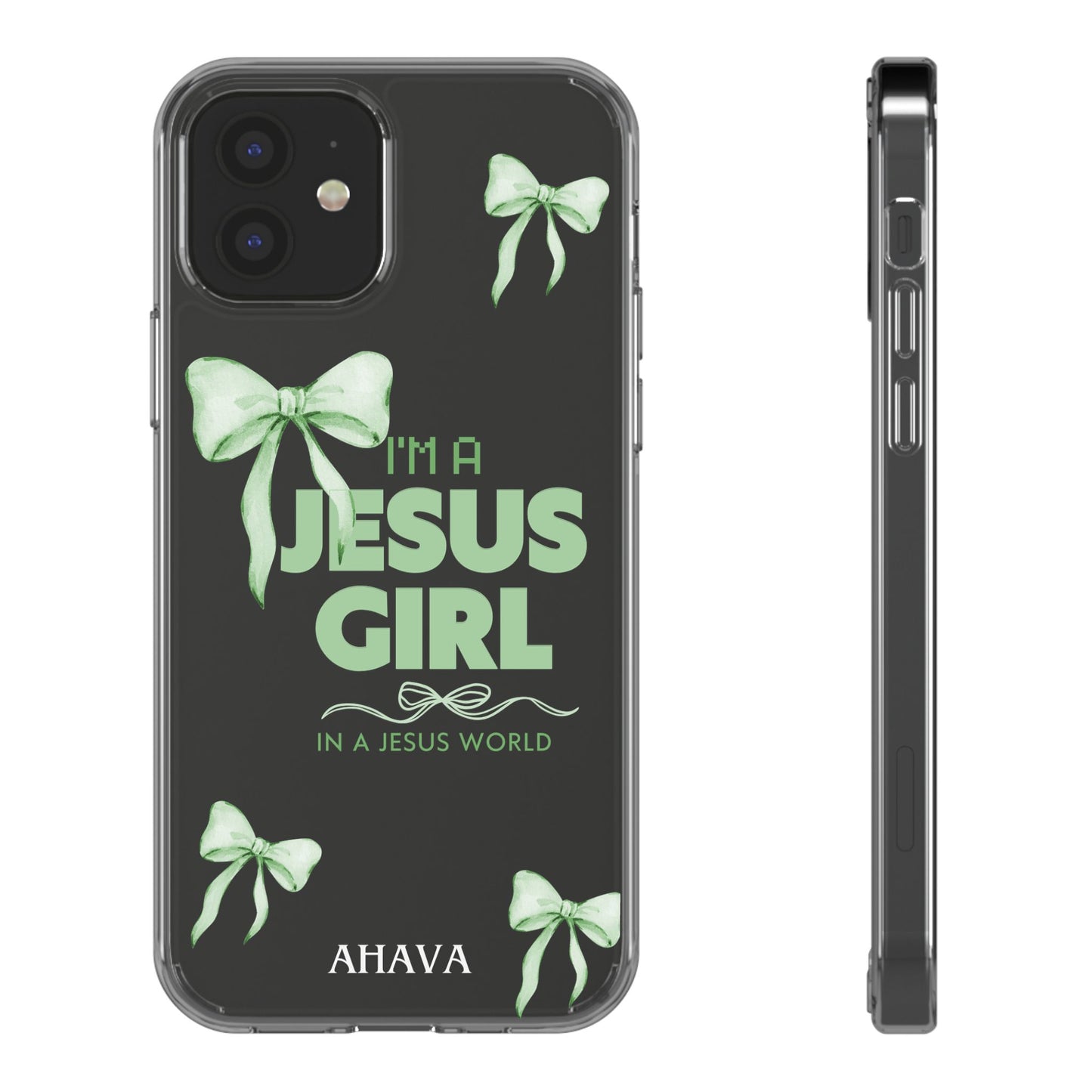 I'm a Jesus Girl Phone Case | Christian Aesthetic Gift for Her | Clear Shockproof Tough Case