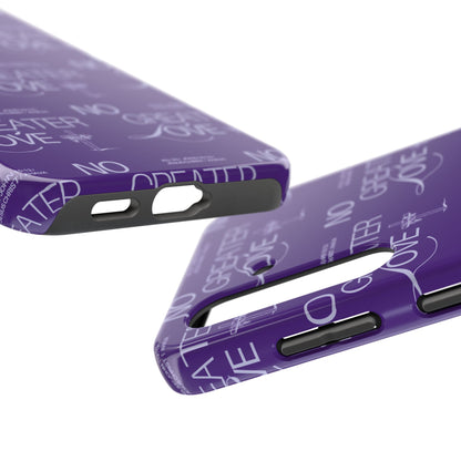 "No Greater Love" Purple Phone Case