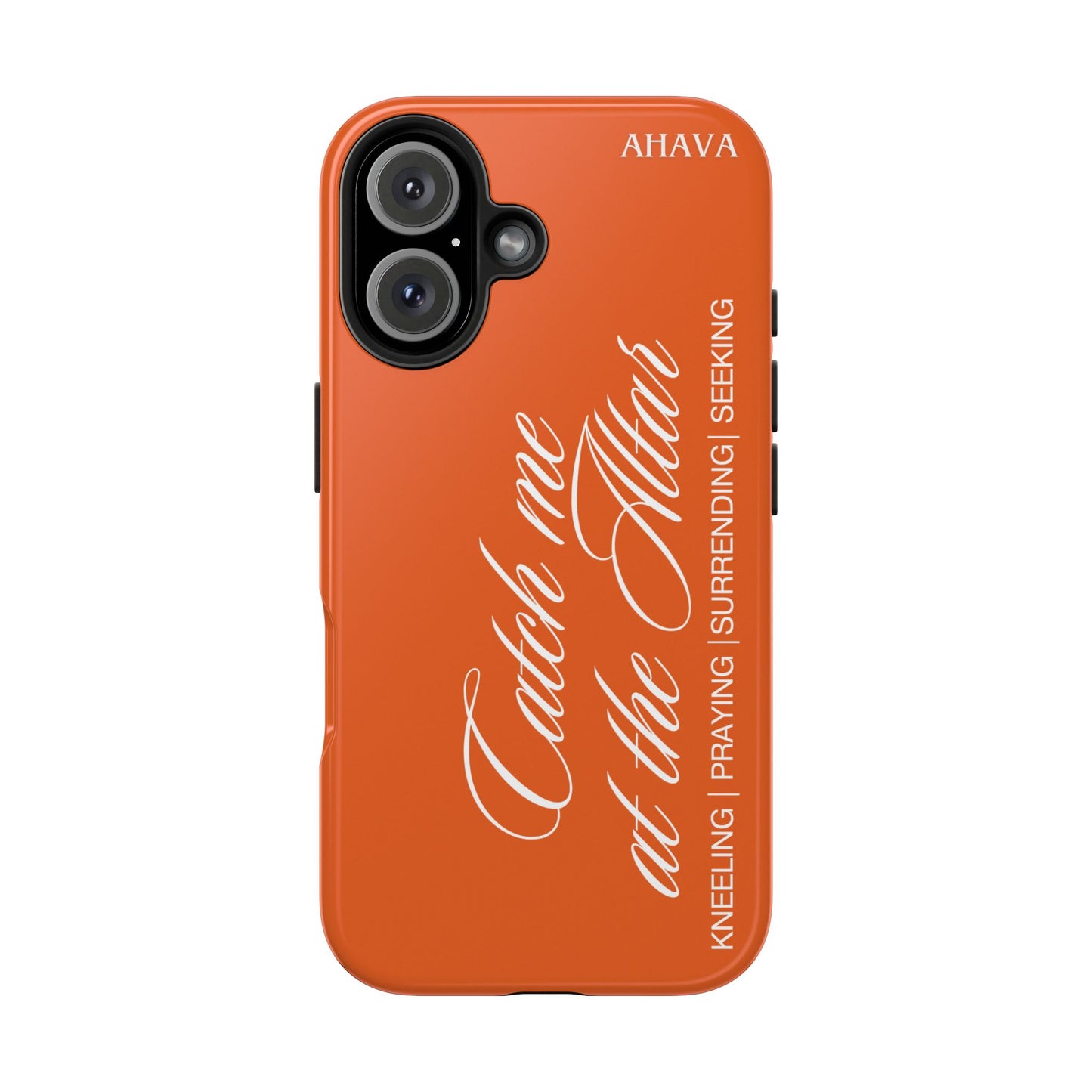 "Catch Me at the Altar" Orange Phone Case