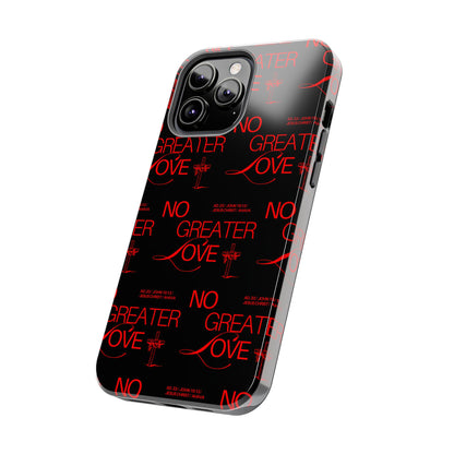 "No Greater Love" Red Phone Case