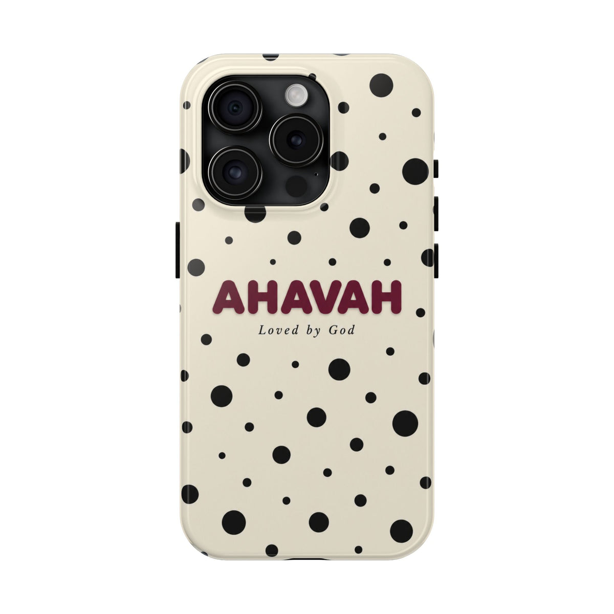 Ahavah Ivory Polka Dots Phone Case
