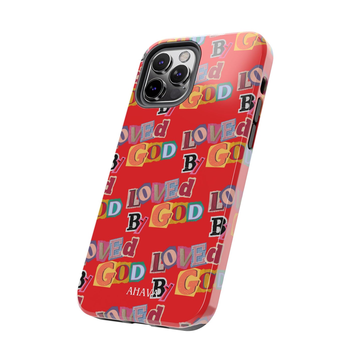"Loved by God" Red Phone Case