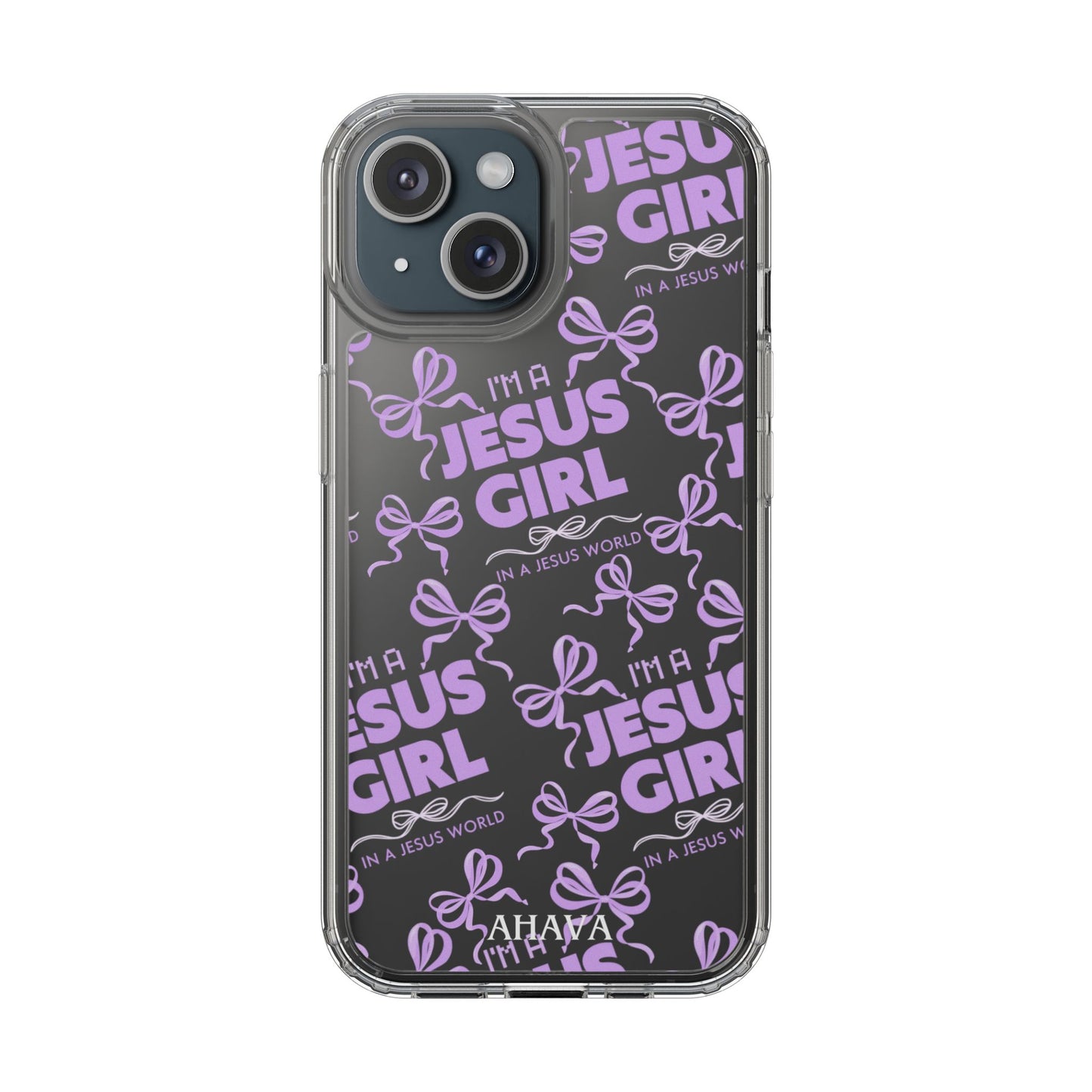 I'm a Jesus Girl Purple Case -Clear