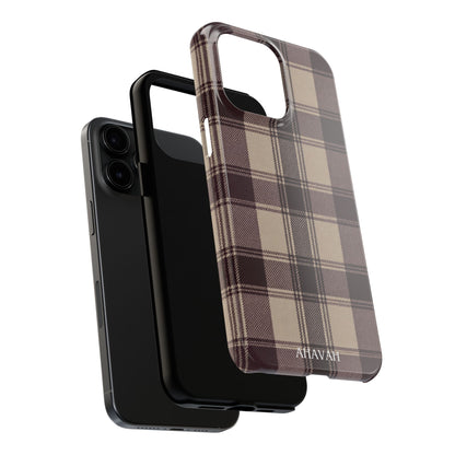 Abba’s Embrace | Warm Teddy Plaid Phone Case