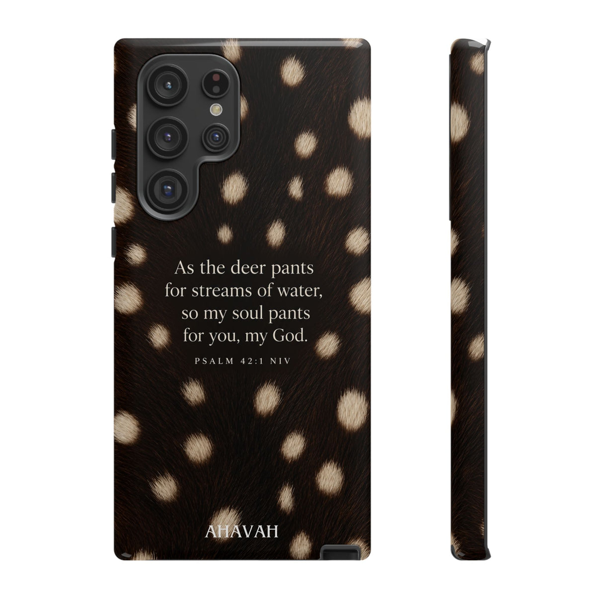 Psalm 42:1 Midnight Fawn Print Phone Case | As the Deer Pants