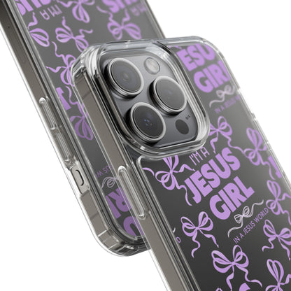 I'm a Jesus Girl Purple Case -Clear