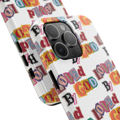 "Loved by God" white Phone Case