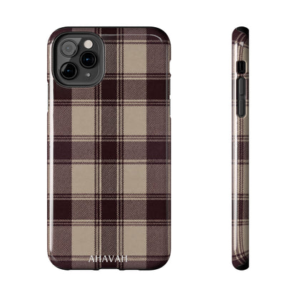 Abba’s Embrace | Warm Teddy Plaid Phone Case