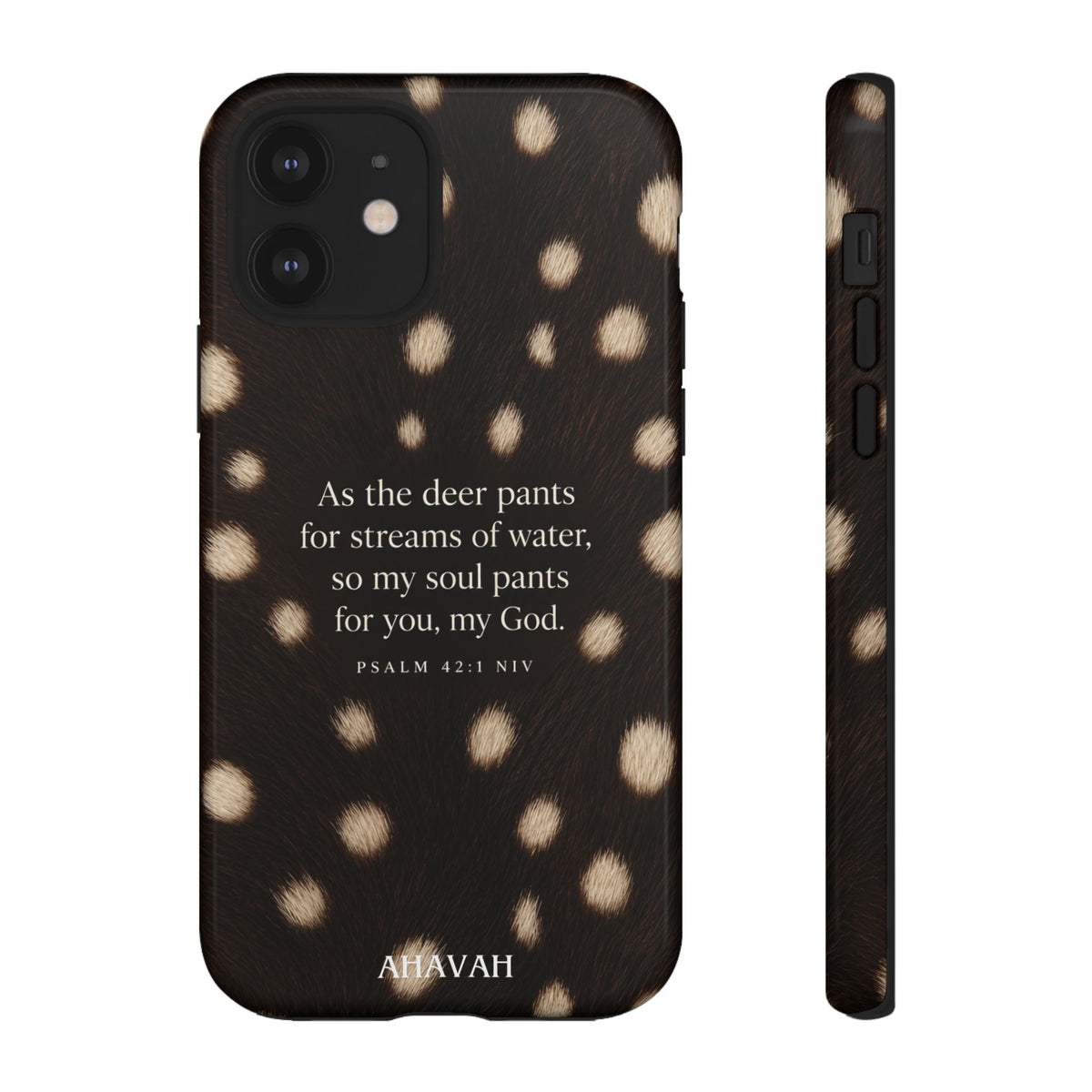 Psalm 42:1 Midnight Fawn Print Phone Case | As the Deer Pants