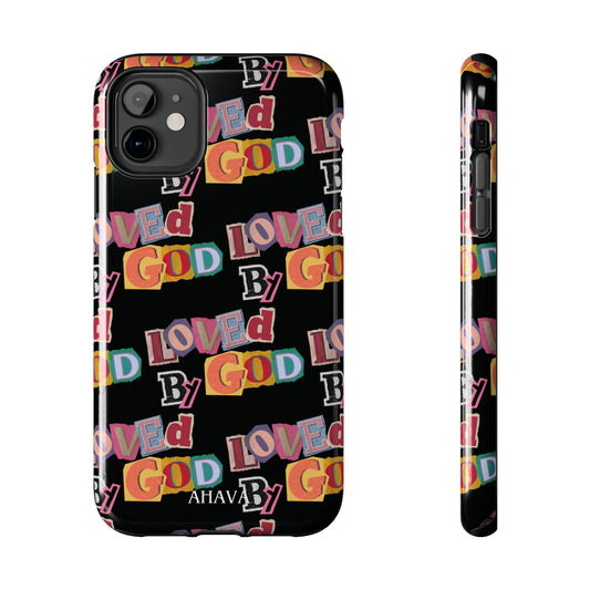 "Loved by God" Black Phone Case