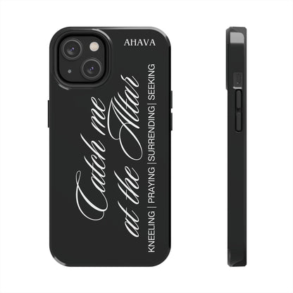 "Catch Me at the Altar" Black Phone Case
