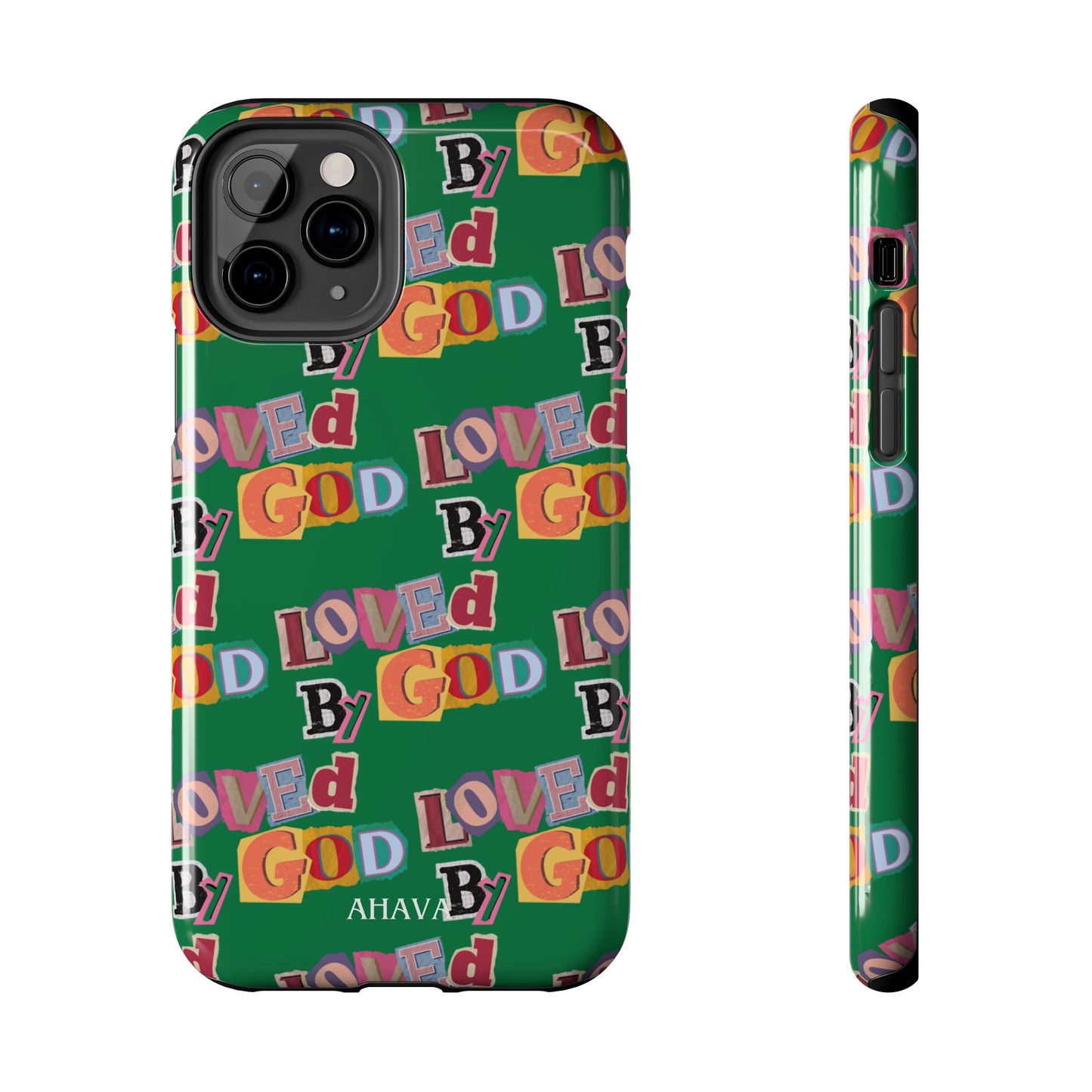 "Loved by God" Green Phone Case