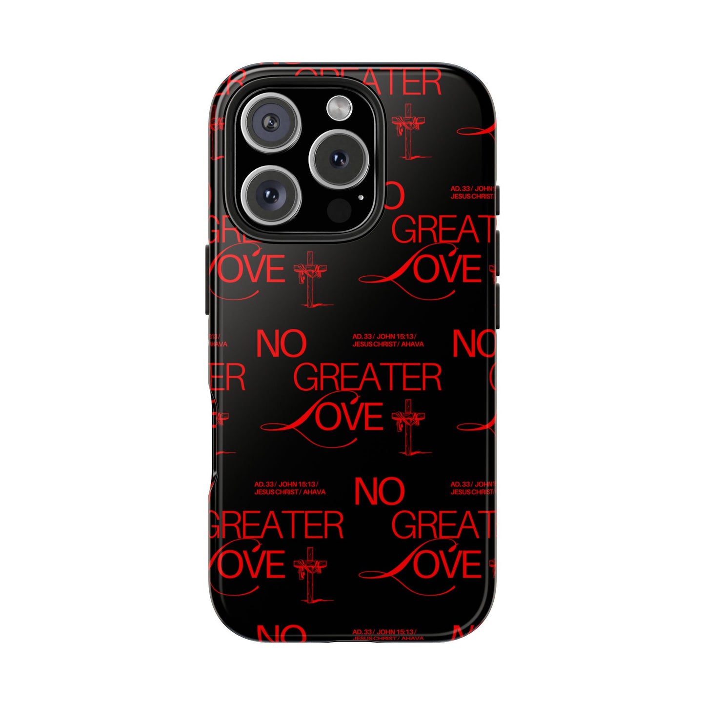 "No Greater Love" Red Phone Case