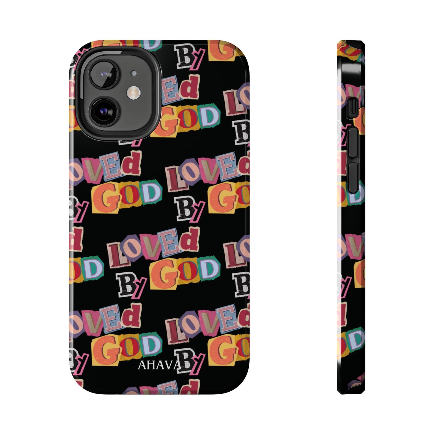 "Loved by God" Black Phone Case