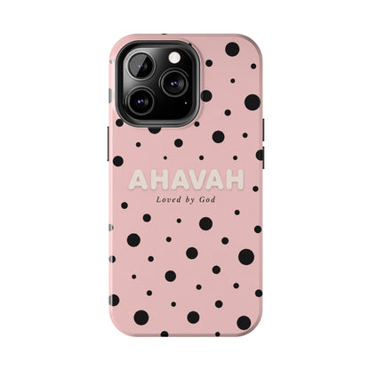 Ahavah Pink Polka Dot Phone Case