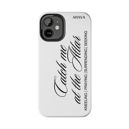 "Catch Me at the Altar" White Phone Case