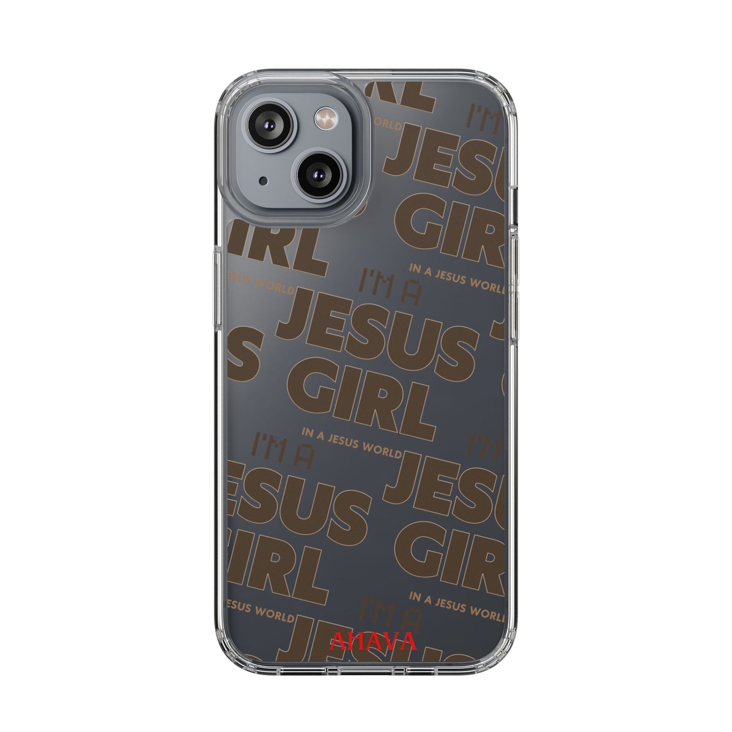 I'm a Jesus Girl Brown Case -Clear