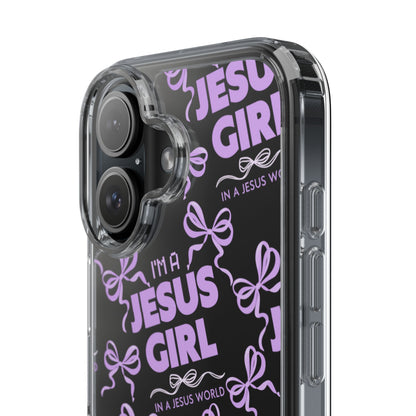 I'm a Jesus Girl Purple Case -Clear