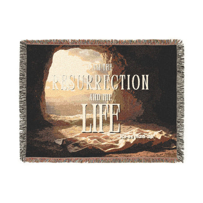 "I Am the Resurrection and the Life” Woven Prayer Blanket