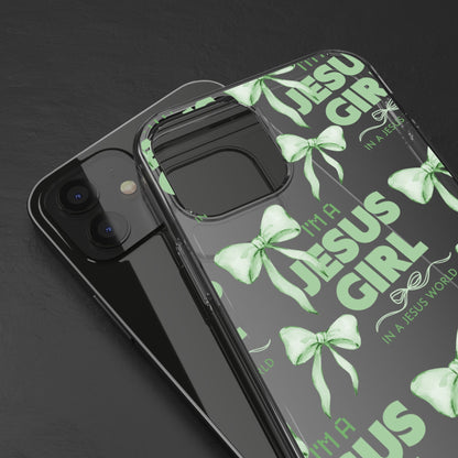 I'm a Jesus Girl Green Case -Clear