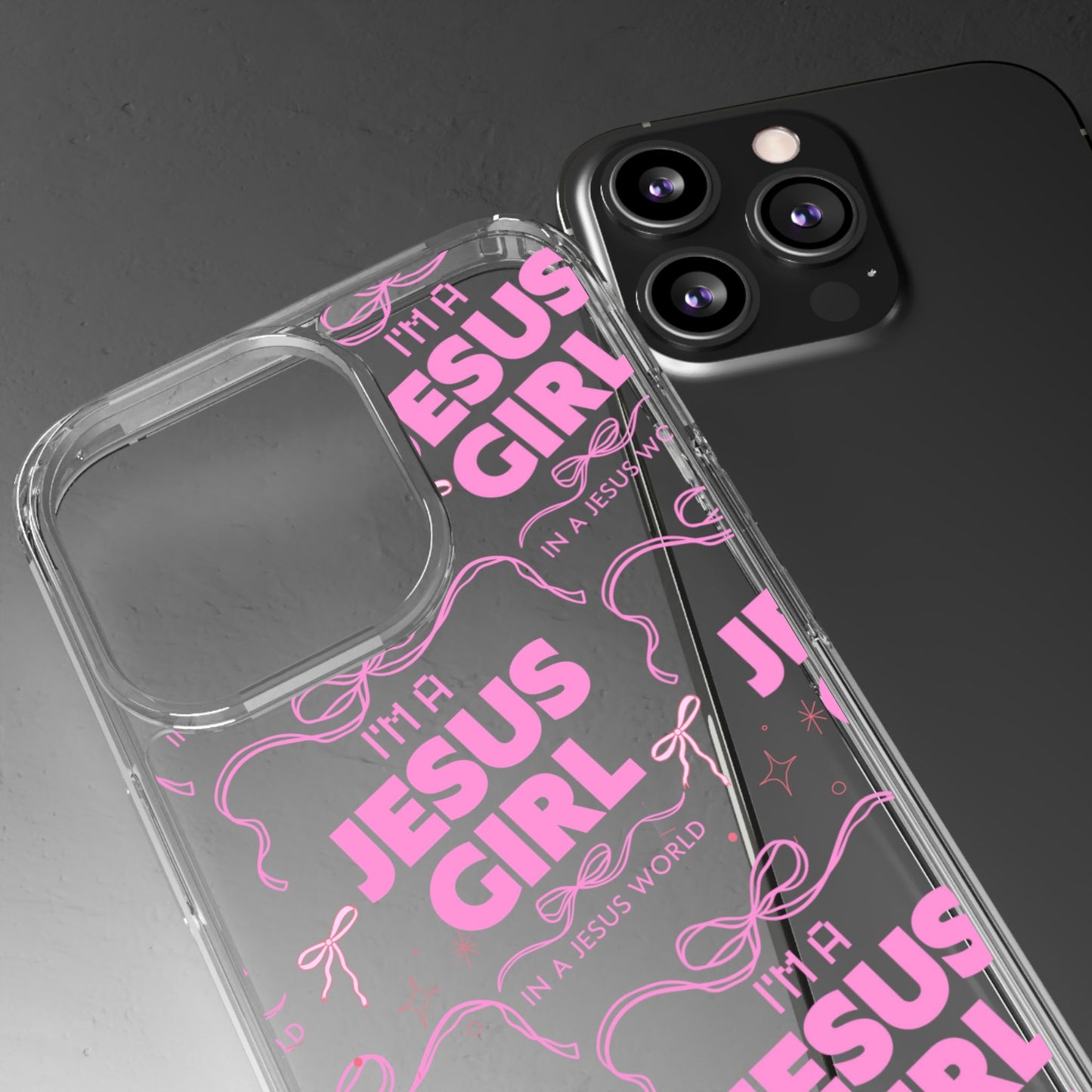 I'm a Jesus Girl Pink Case -Clear