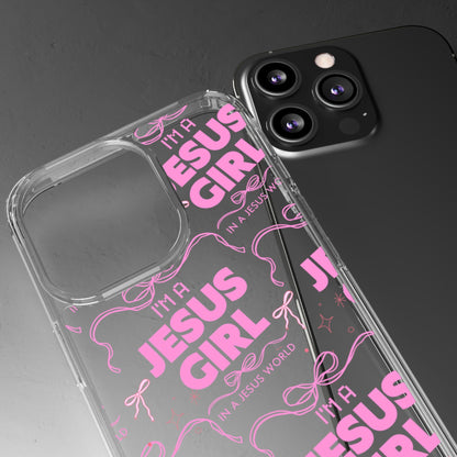 I'm a Jesus Girl Pink Case -Clear