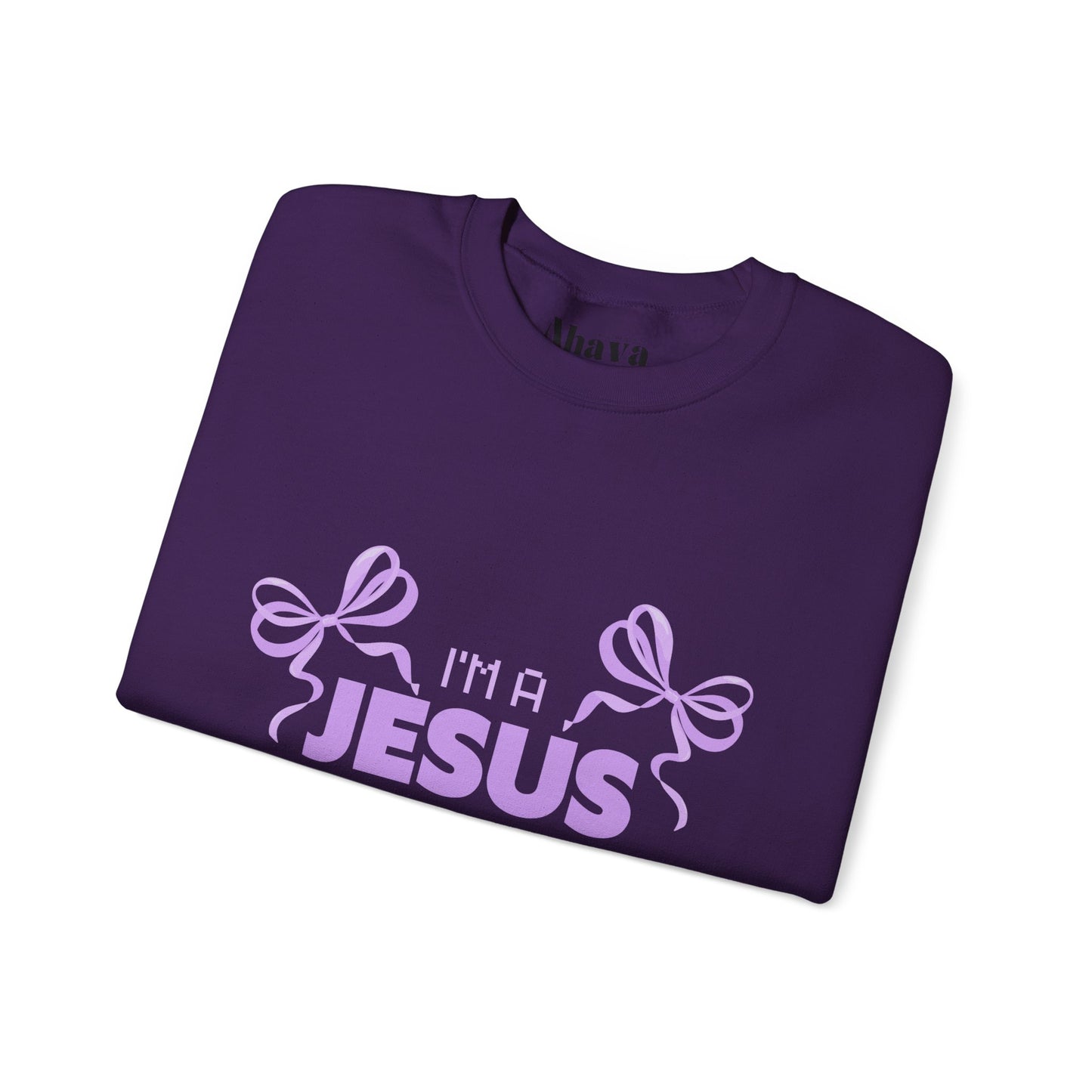 Jesus girl in a Jesus World Sweatshirt