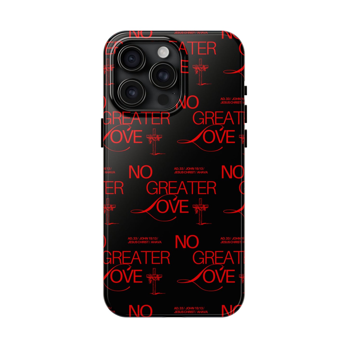 "No Greater Love" Red Phone Case