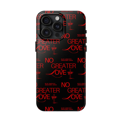 "No Greater Love" Red Phone Case