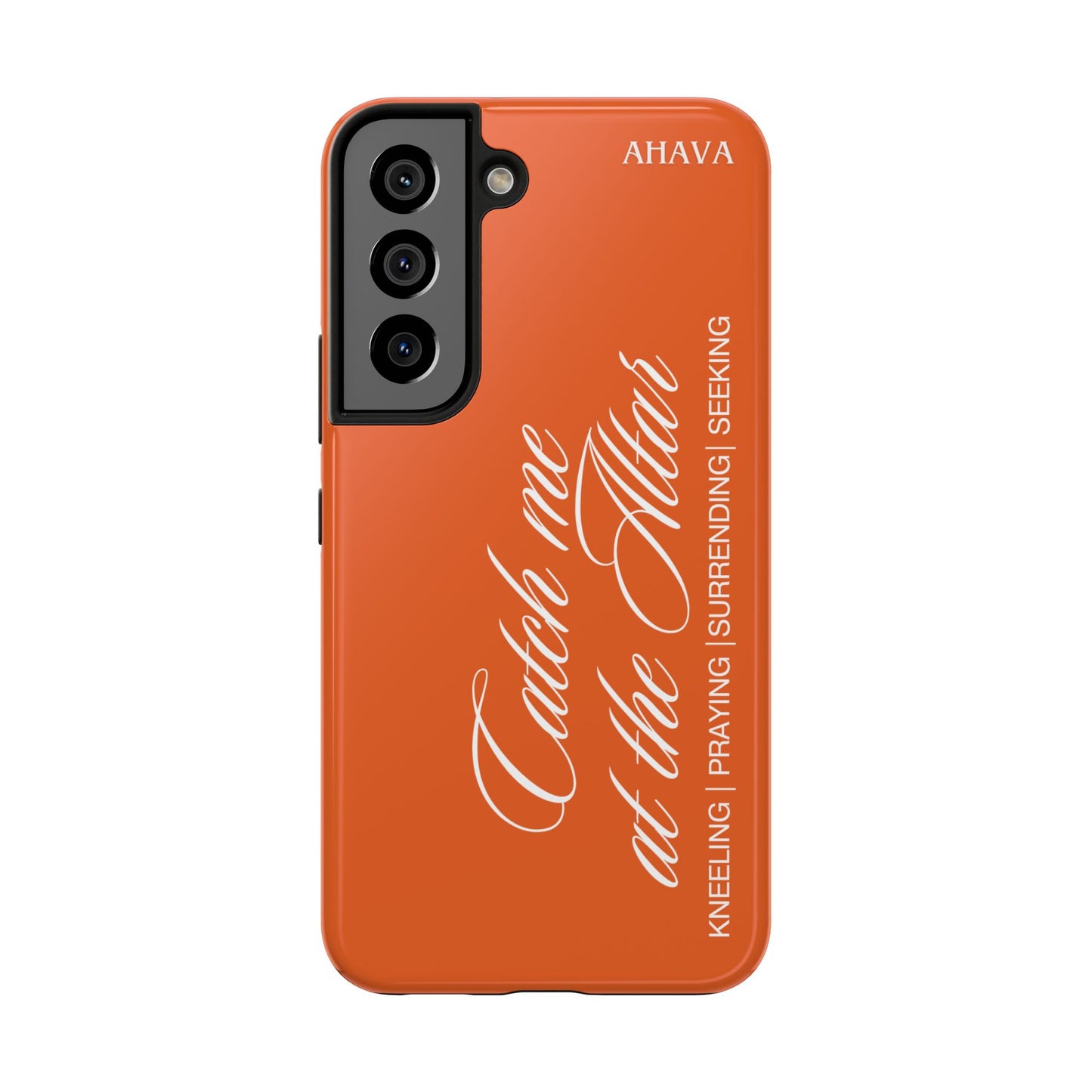 "Catch Me at the Altar" Orange Phone Case