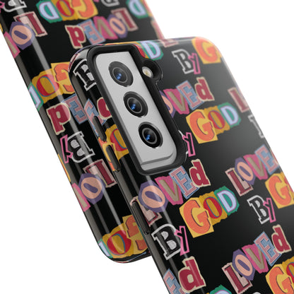 "Loved by God" Black Phone Case