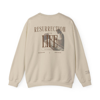 Resurrection and the Life | John 11:25 Sweatshirt