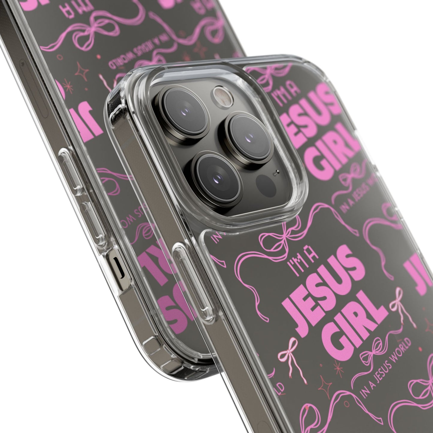 I'm a Jesus Girl Pink Case -Clear