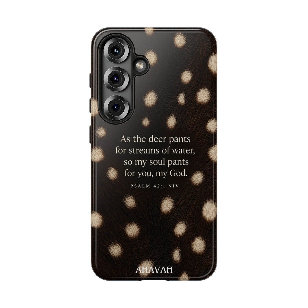 Psalm 42:1 Midnight Fawn Print Phone Case | As the Deer Pants
