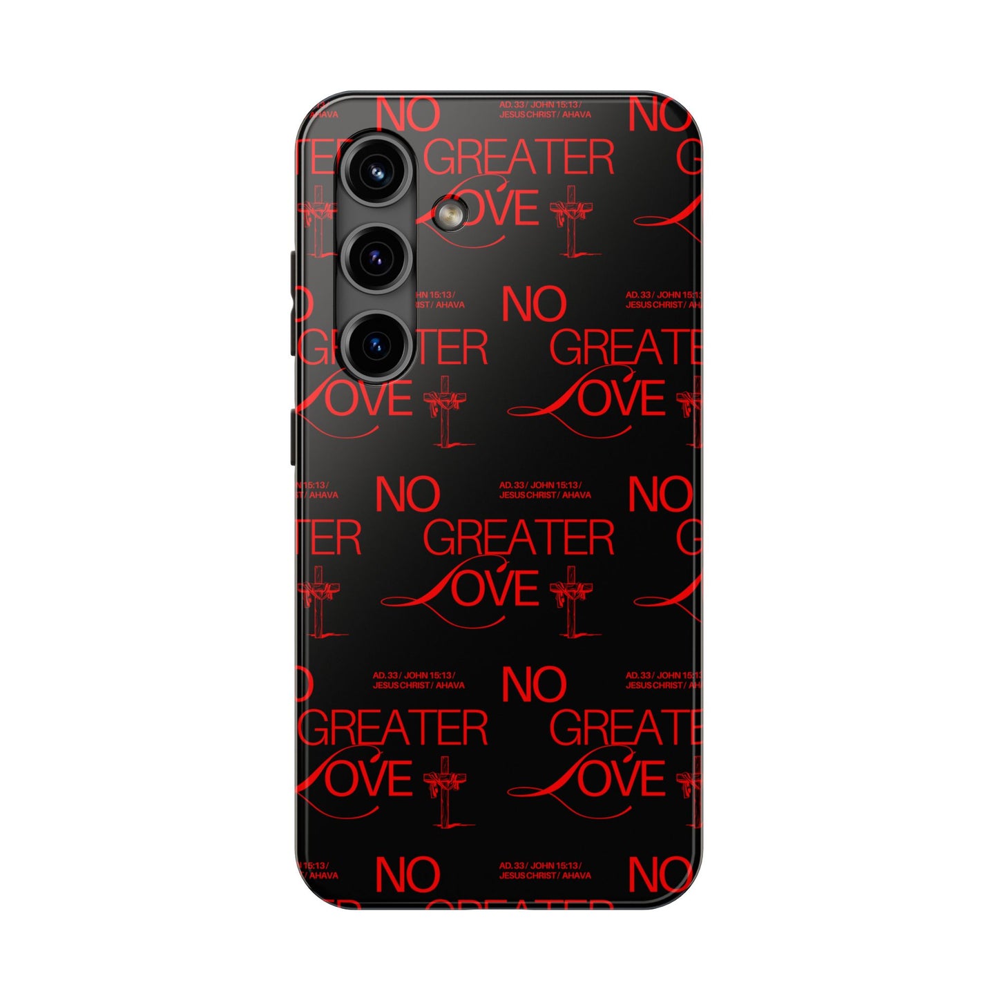 "No Greater Love" Red Phone Case