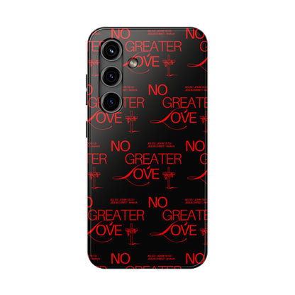 "No Greater Love" Red Phone Case
